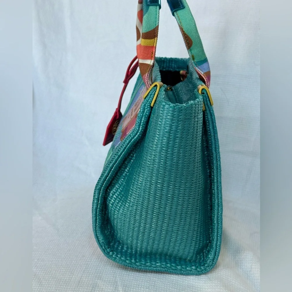 Kurt Geiger Multicolor Woven Tote and Crossbody NWT - Picture 5 of 13